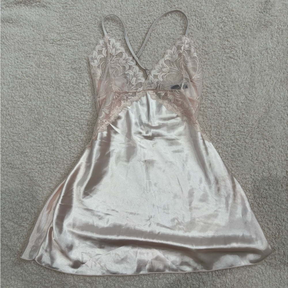 Baby pink silk dress vintage